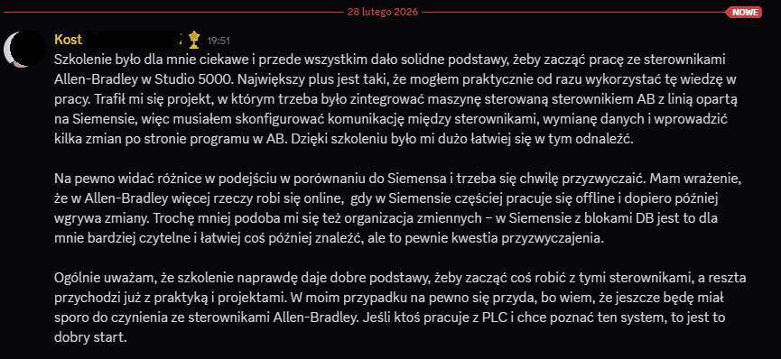 Opinia Kostka o kursie Studio 5000