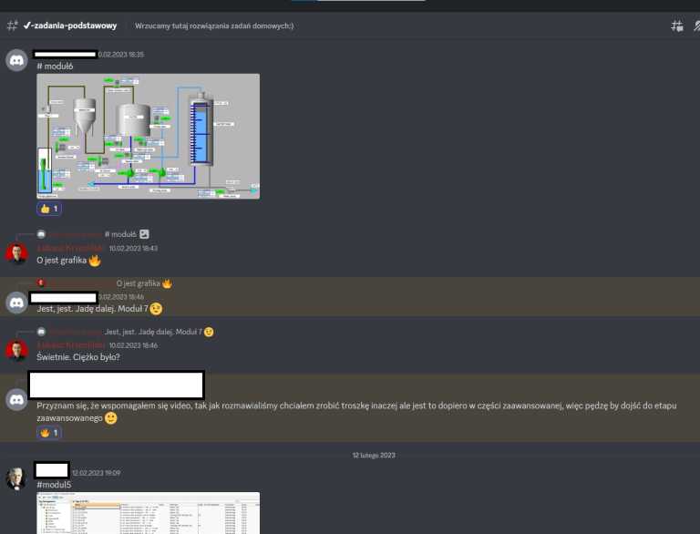 Projekty i pomoc na Discord RysujeSCADA