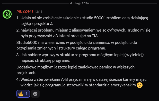 Opinia Marcina o kursie Allen-Bradley